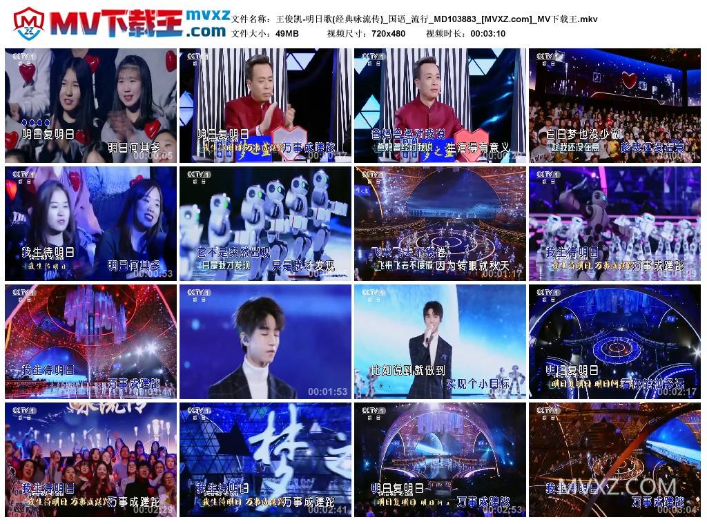 王俊凯-明日歌(经典咏流传)_国语_流行_MD103883